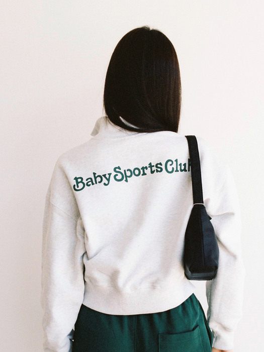 Baby Sports Club  Half-Zip Pullover (Light Grey)