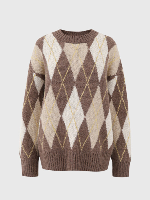 브라운 아가일 니트 / BROWN ARGYLE KNIT