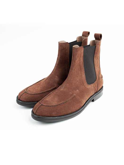 COW SUEDE U - TIP CHELSEA BOOTS