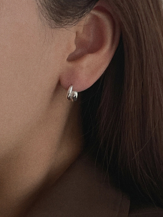 silver925 fluid earring