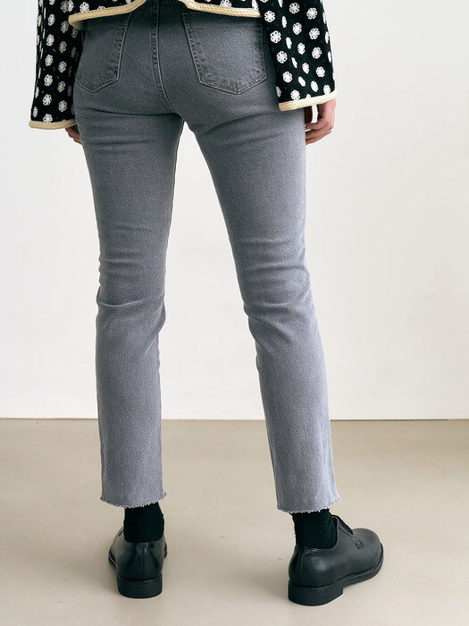 6A Slim skinny denim pants (Grey)