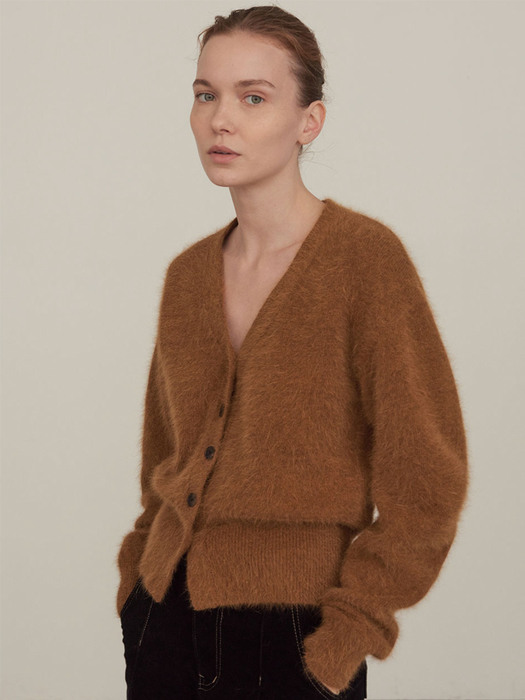 [단독] MOHAIR SILHOUETTE CARDIGAN (brown)