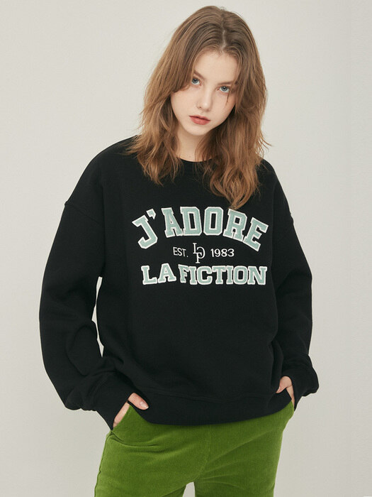 LO APPLIQUE SWEATSHIRT(BLACK)