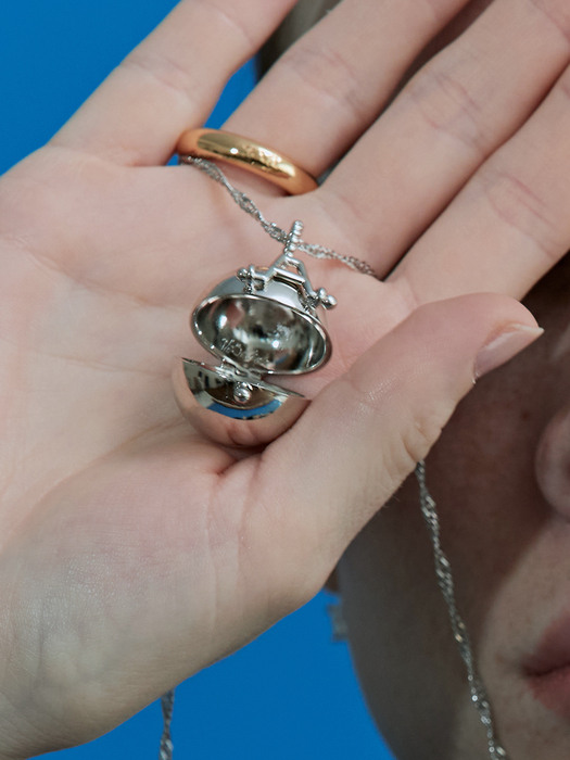 Ball Pendant Necklace_Silver