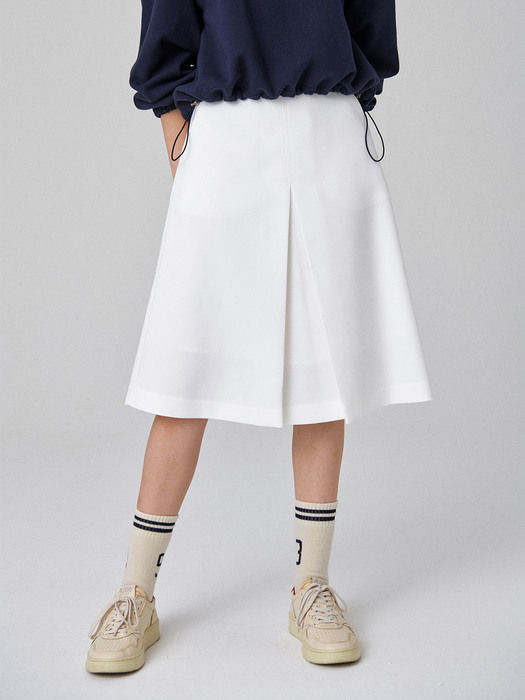 Pleated Midi Skirt - Ivory