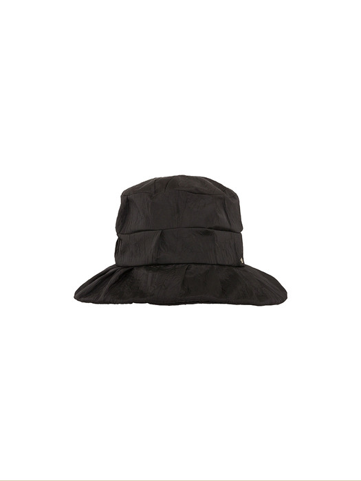 Wrinkle Tuck Bucket Hat ? Prada Black
