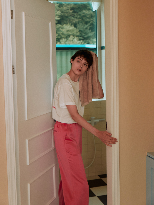 Silky Banding Pants_Pink Power