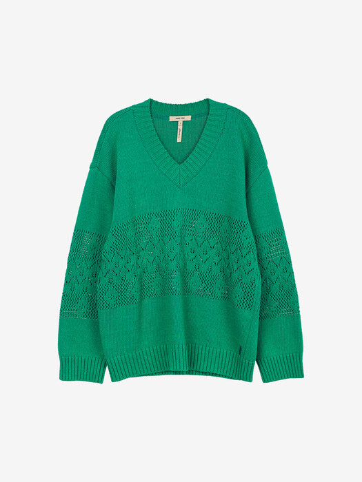 AIEA V-neck knit (Jade green)