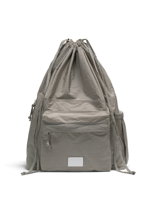 DRAWSTRING BACKPACK - GRAYISH BROWN