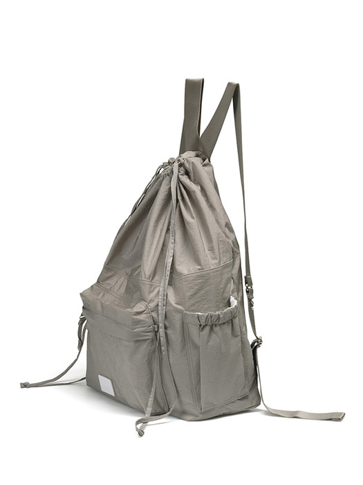 DRAWSTRING BACKPACK - GRAYISH BROWN