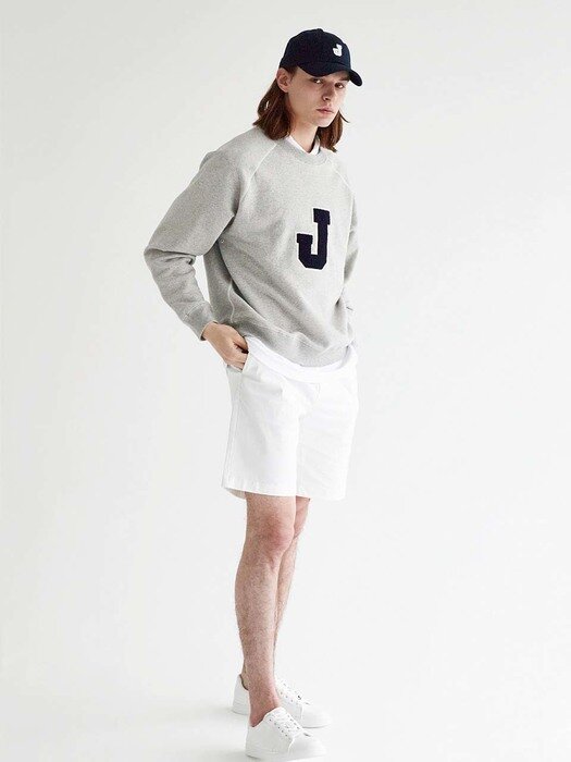 J Initial sweatshirts_Men (Melange Grey)