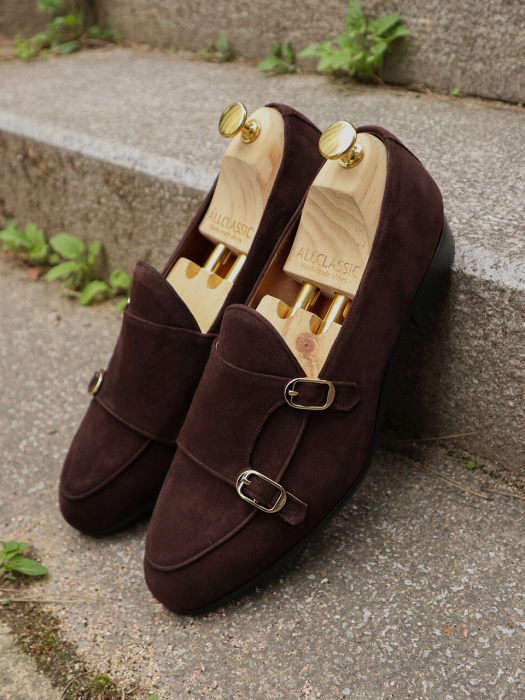 Liberty_Monk Loafers D.Brown Suede / ALC033
