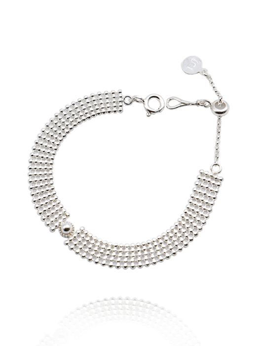 Surface Ball Chain Silver Bracelet Ib201 [Silver]