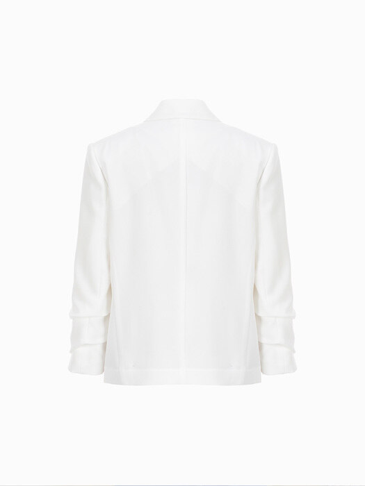 Adela Shirring Jacket (Ivory)