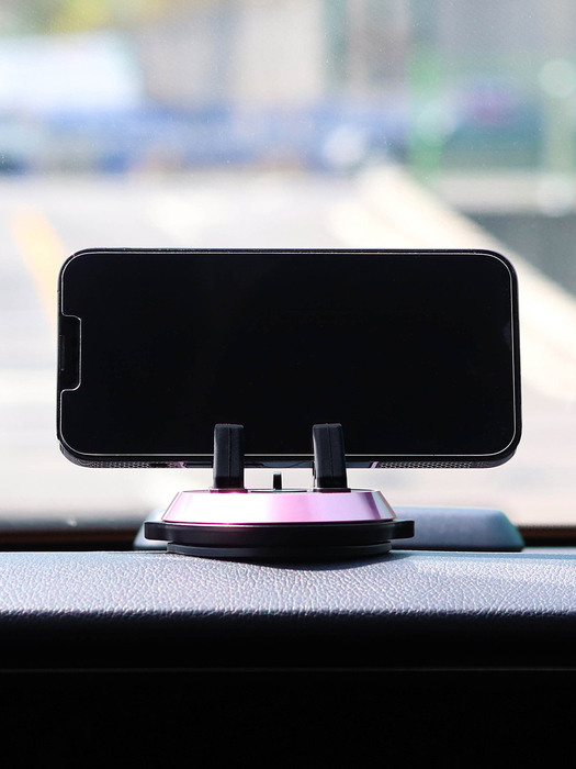 360도 회전 논슬립 차량용 휴대폰 거치대 핑크