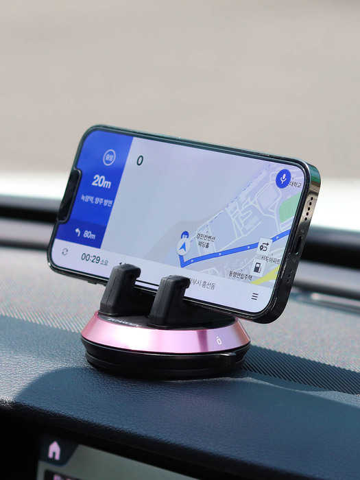 360도 회전 논슬립 차량용 휴대폰 거치대 핑크