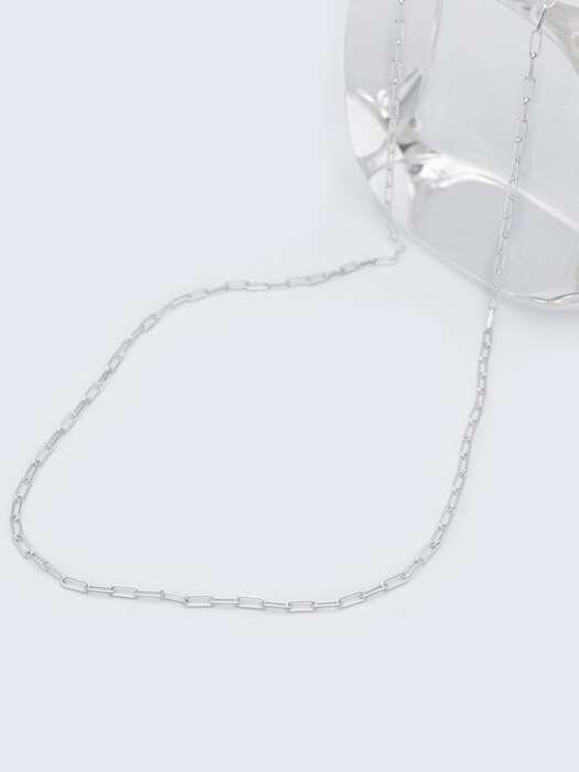 Silver clip long chain Necklace 실버 925 롱 클립 체인 목걸이