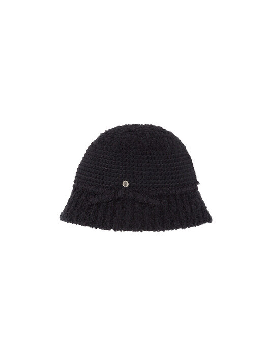 Knitting Bucket Hat - Black