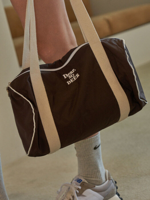 Logo sports  duffel Bag_Brown