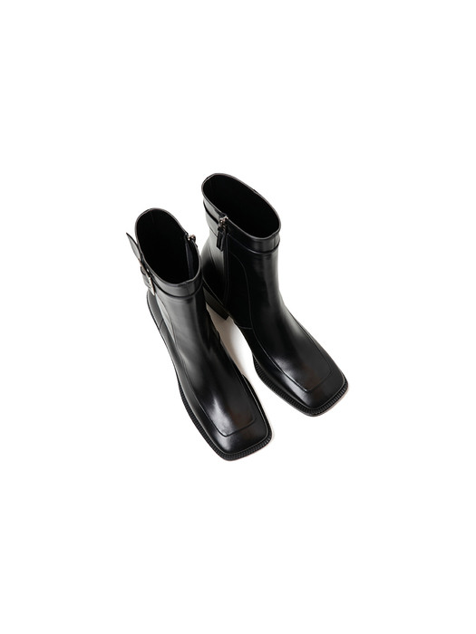 60mm Judd Sqaure Toe Ankle Boots (BLACK)