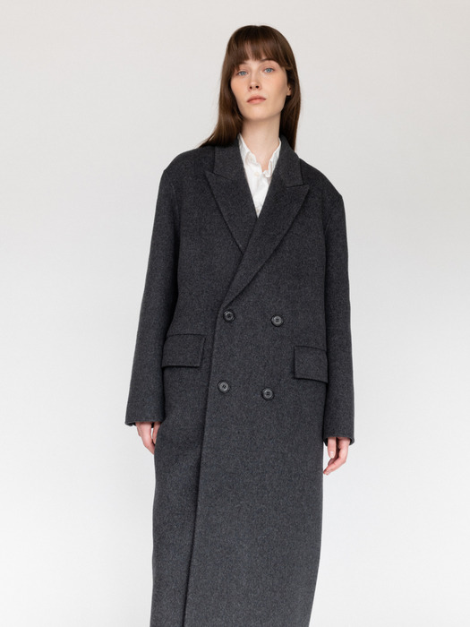 Wool Double Coat Gray