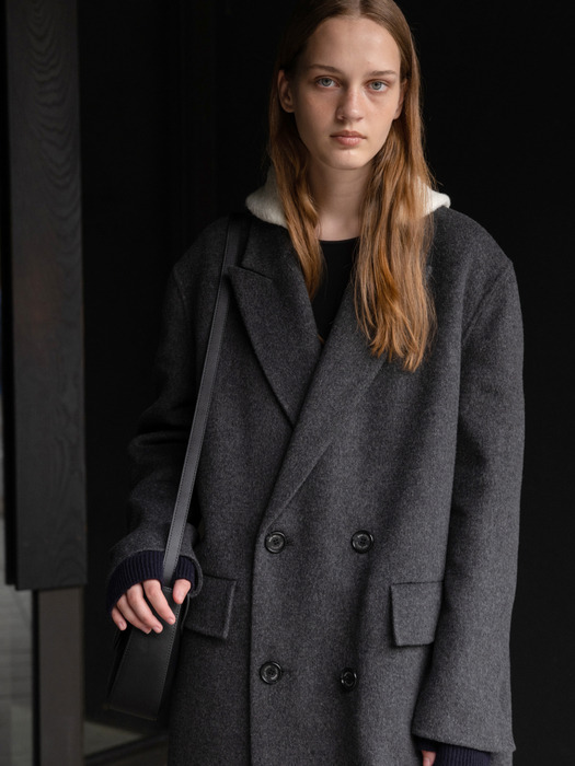 Wool Double Coat Gray