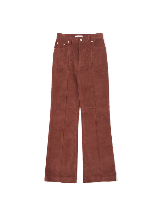 P3137 Pintuck coduroy pants_Brick red