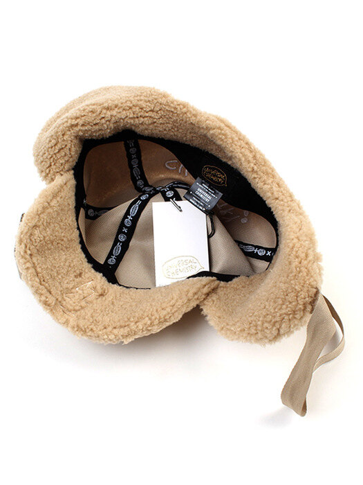 Muji Beige Fleece Earflap Cap 귀달이모자