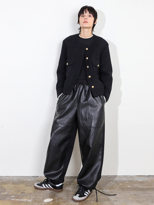 Pants Eco Leather Two Sides Black