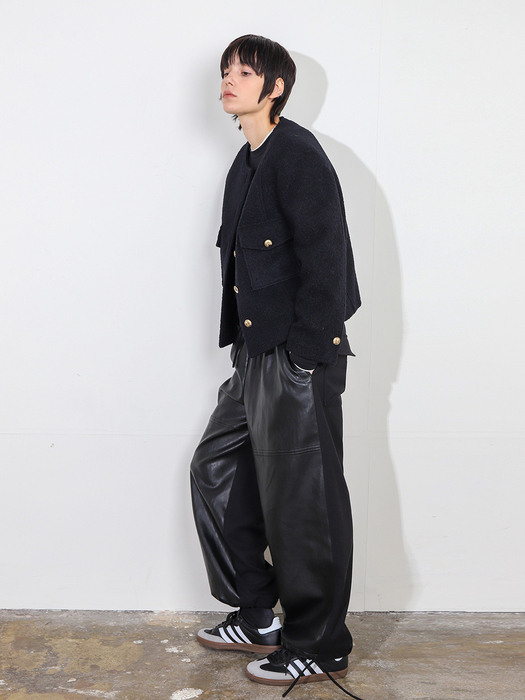 Pants Eco Leather Two Sides Black