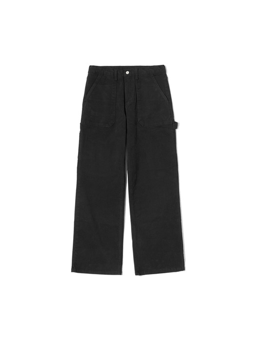 P1017 Carpenter wide pants_Black