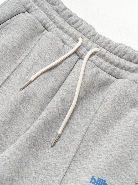 (기모)Straight Pin Tuck Cotton Pants_Melange Grey