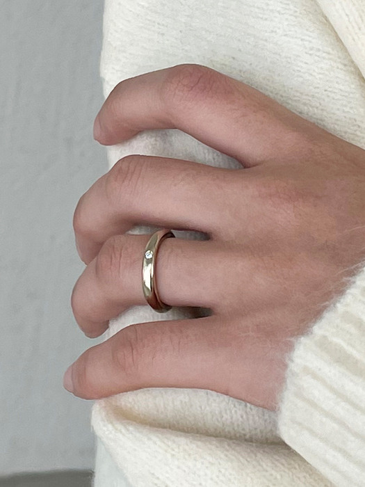love ring (natural gold type_white,black)