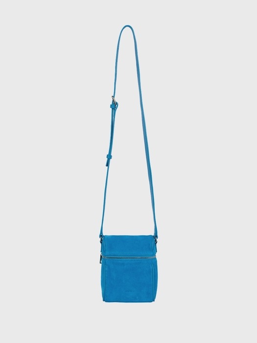 suede neu mini bag - blue