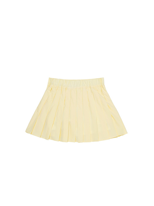 LOVEFORTY UNBALNCED PLEATED SKIRT YELLOW
