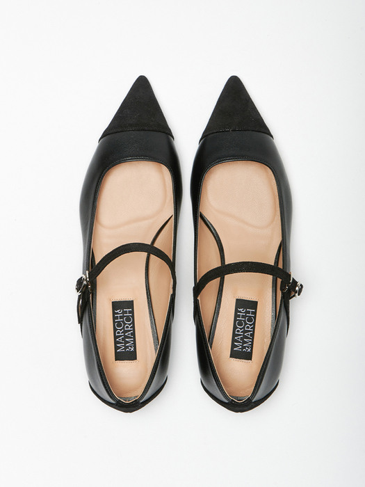 DIANE - Pointed Toe Mary Jane / Starry Black