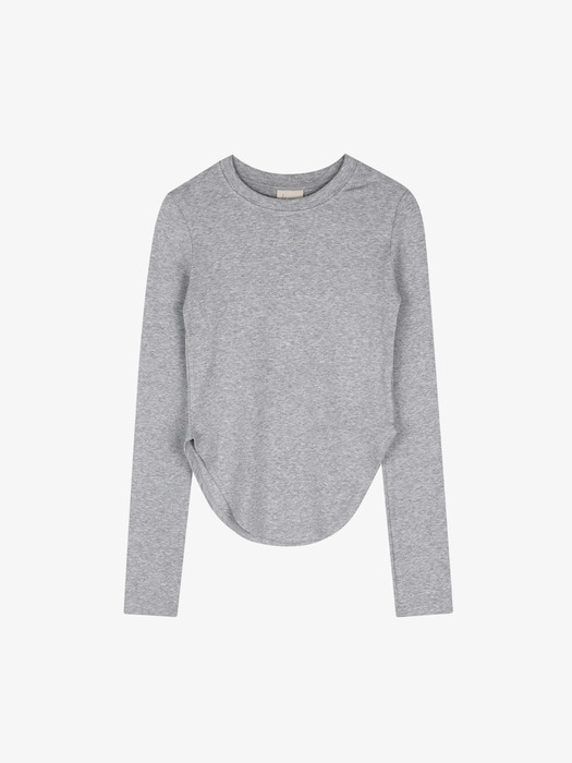 Lossy Fitted Long-Sleeved T-Shirt Gray