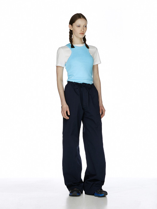 WIDE STRING PANTS (NAVY)
