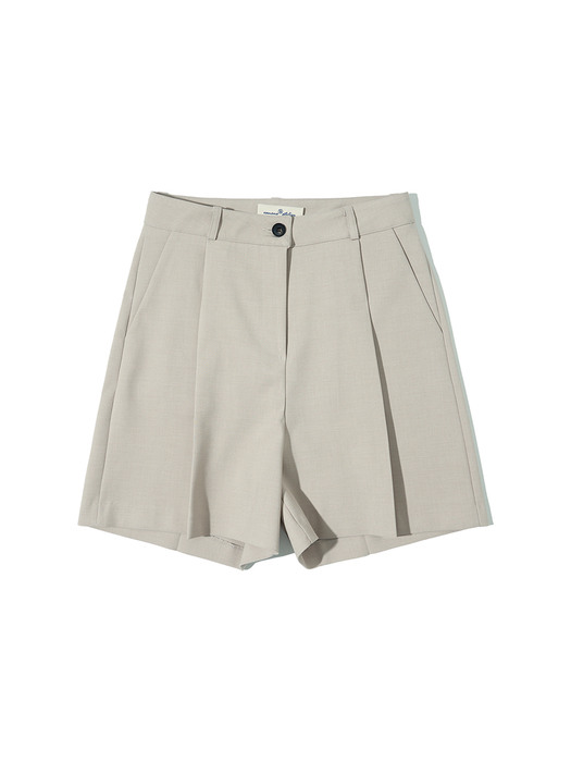 P3139 Onetuck short slacks_Light beige