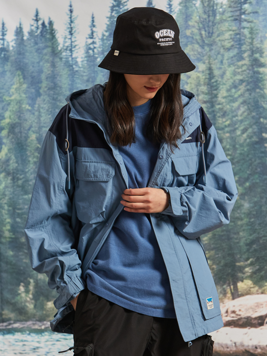 LAND BLOCK SAILING PARKA [BLUE]