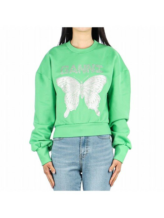 23SS (T3366 KELLY GREEN) 여성 butterfly 맨투맨