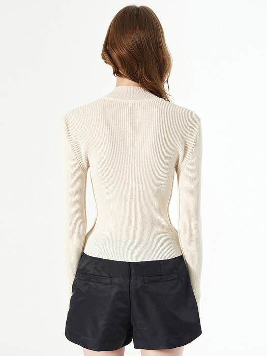 TWO WAY RIBBED KNIT (ivory)