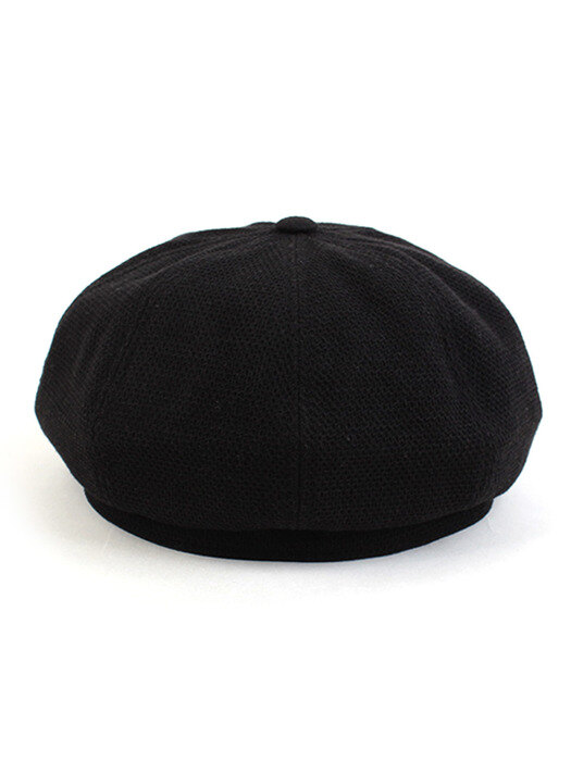 Linen Black Round Beret 베레모