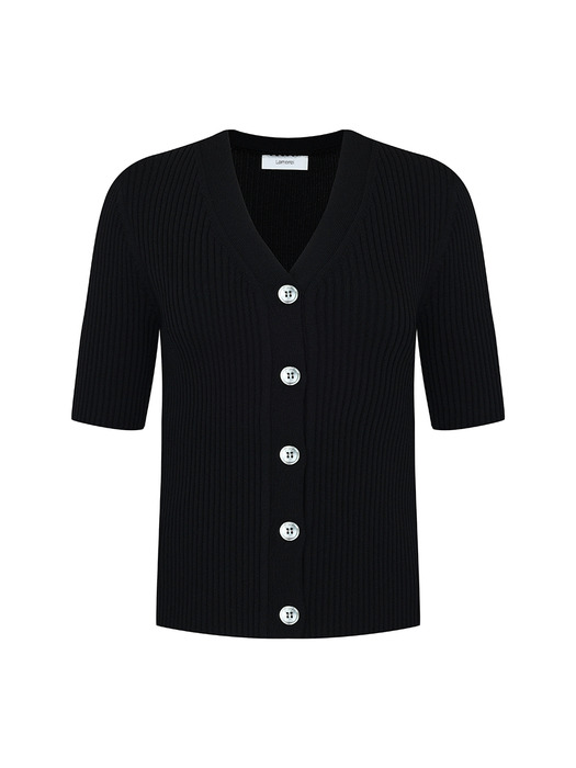 Ribbed V-neck Cardigan[LMBCSUKN185]-4color