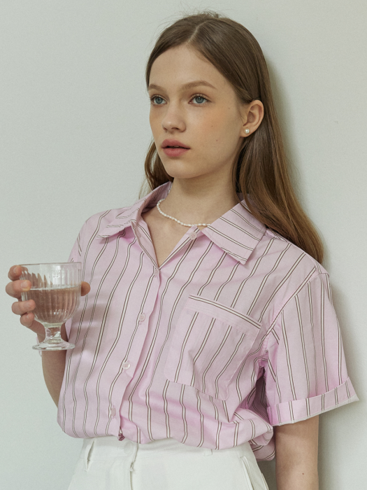 Marge Stripe Shirt - Pink