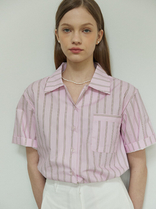 Marge Stripe Shirt - Pink