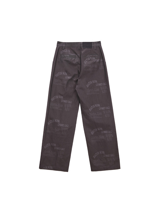 LOGO STAMP COTTON PANTS IN BLACK