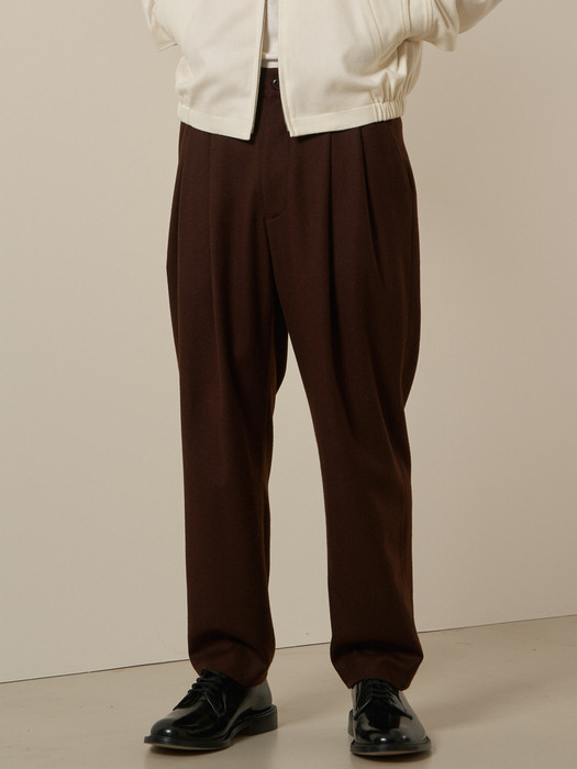 [hohosi X The Souvenir Shop] Quadruple Pleated Trouser (2 Colors)-