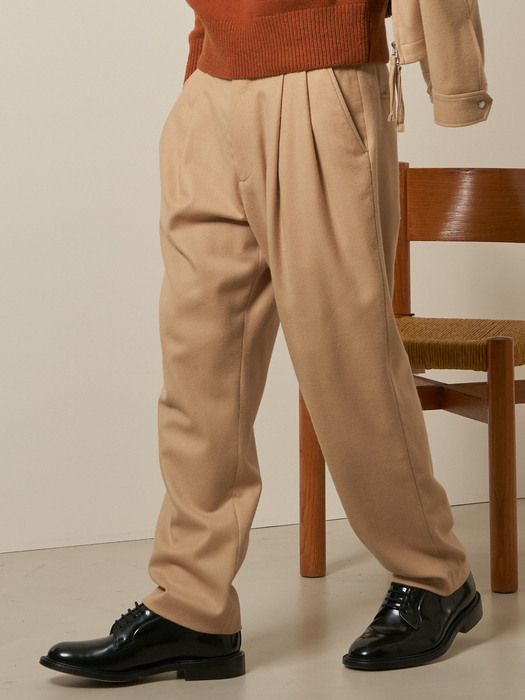 [hohosi X The Souvenir Shop] Quadruple Pleated Trouser (2 Colors)-