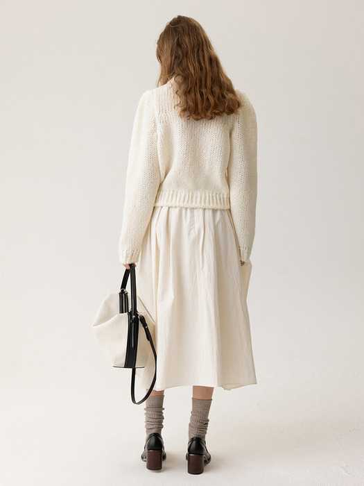 Ella Gather Skirt Off-White